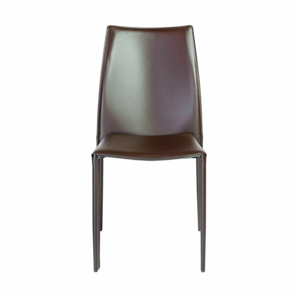 Homeroots Stacking Chairs, Dark Brown, 2PK 400655